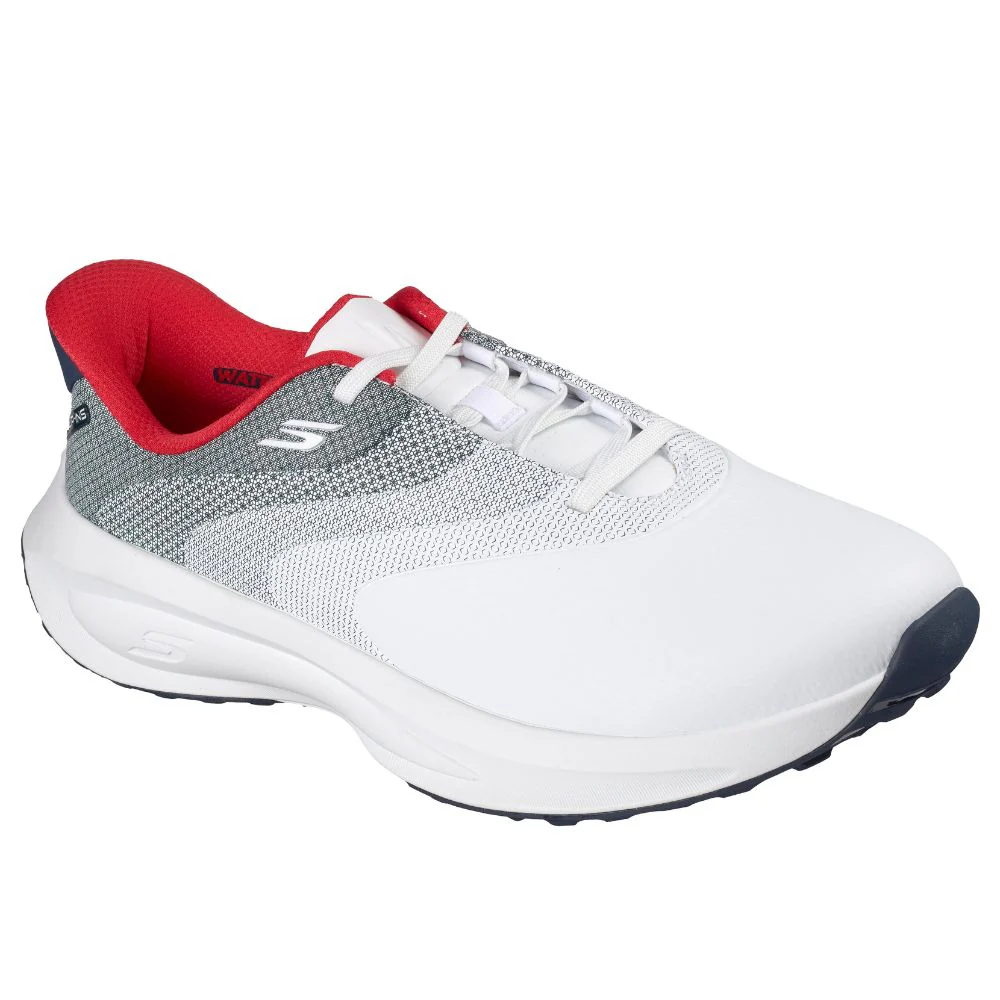 Skechers Flow Slip-In Spikeless Golf Shoes 2026 - 214153 - White / Navy / Red - Image 4