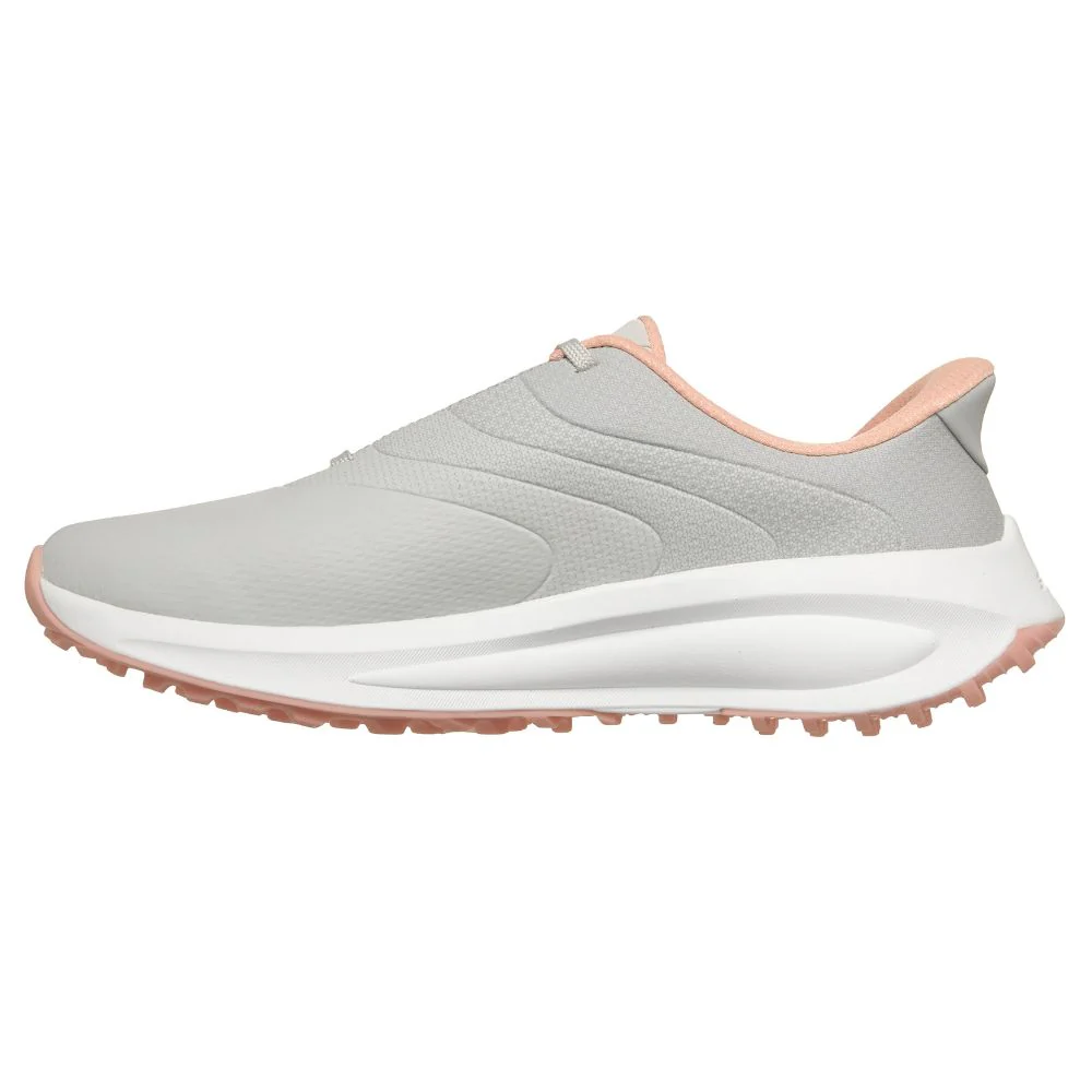 Skechers Flow Slip-In Spikeless Ladies Golf Shoes 2026 - 123153 - Light Grey / Pink - Image 3