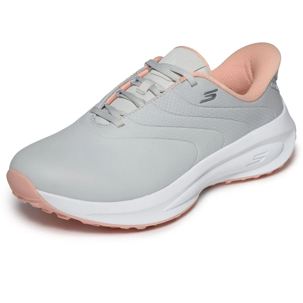Skechers Flow Slip-In Spikeless Ladies Golf Shoes 2026 - 123153 - Light Grey / Pink - Image 5