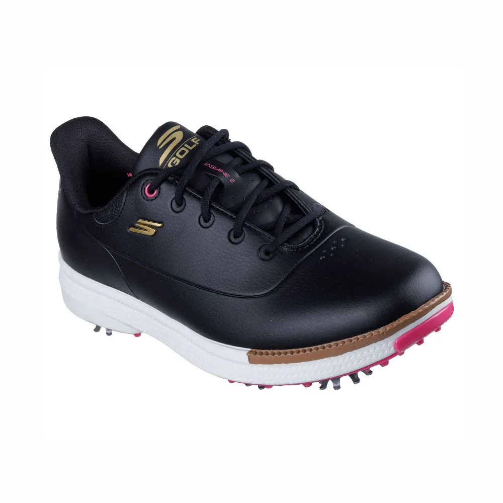 Skechers Jasmine 2 Ladies Spiked Golf Shoes 2025 - Black / Pink - Image 5