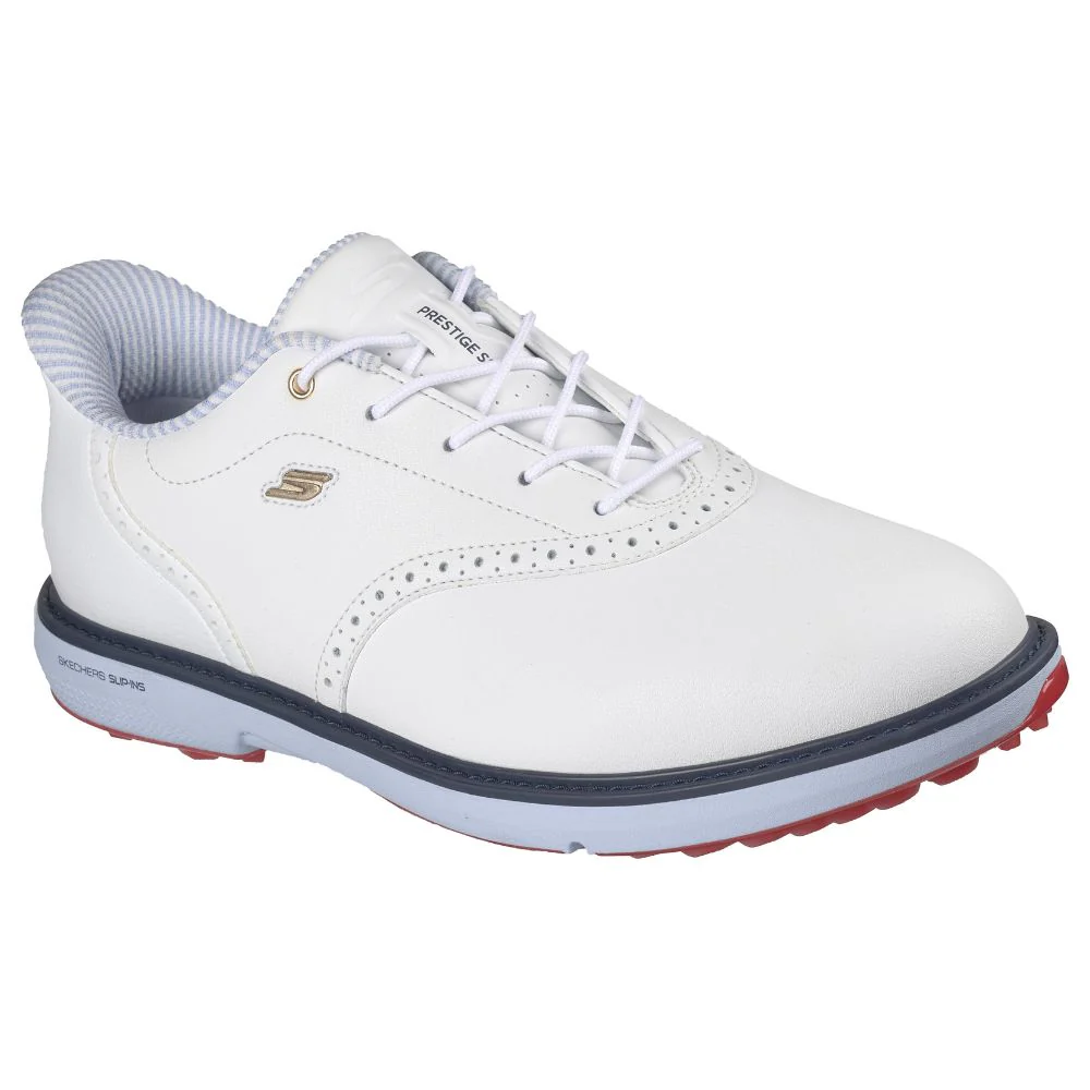 Skechers Prestige Spikeless Golf Shoes 2026 - 214126 - White / Navy / Red - Image 4