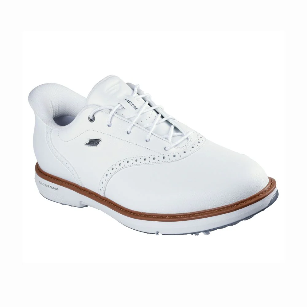 Skechers Prestige Spiked Golf Shoes 2026 - White - Image 5