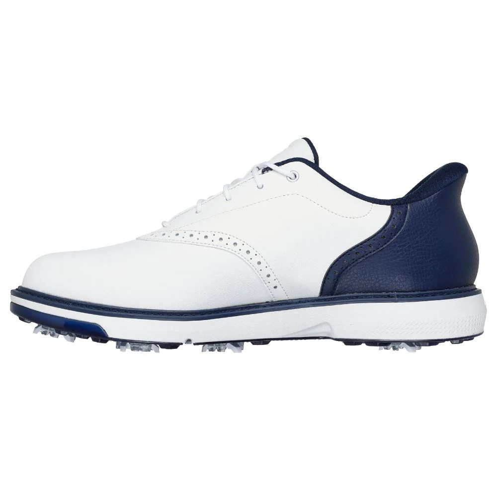 Skechers Prestige Spiked Golf Shoes 2026 - 214125 - White / Navy - Image 3