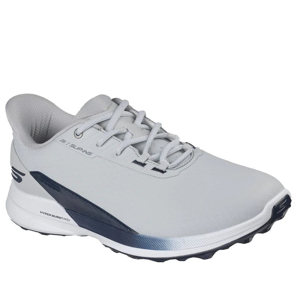 Skechers Pure Slip-In Spikeless Golf Shoes 2026 - 214147 - Grey / Navy - Image 4