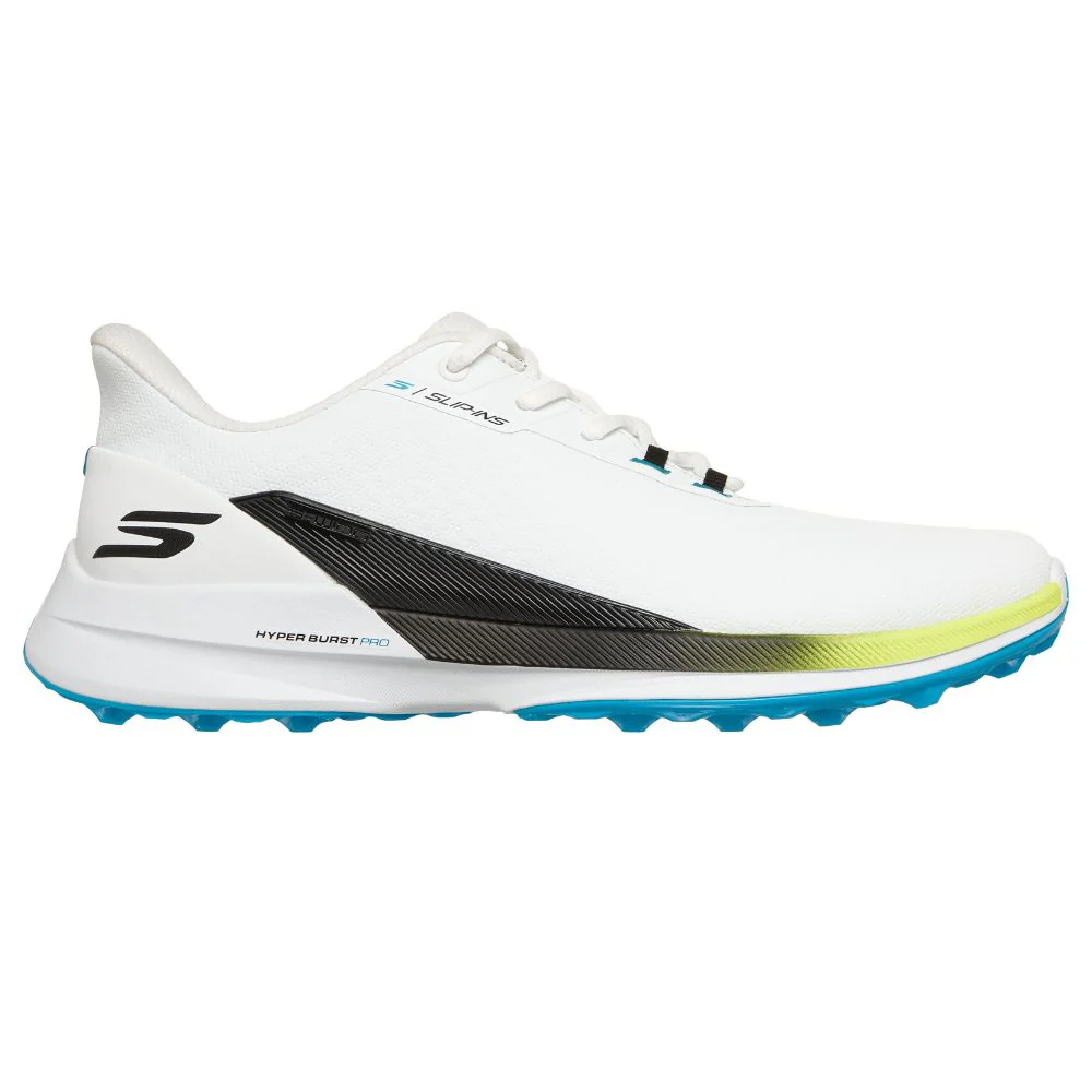 Skechers Pure Slip-In Spikeless Golf Shoes 2026 - 214147 - White / Black / Mint