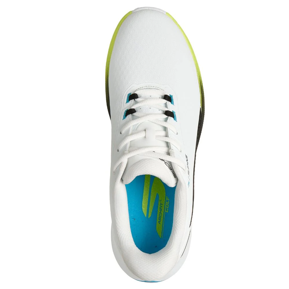 Skechers Pure Slip-In Spikeless Golf Shoes 2026 - 214147 - White / Black / Mint - Image 2