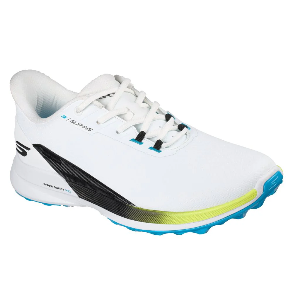Skechers Pure Slip-In Spikeless Golf Shoes 2026 - 214147 - White / Black / Mint - Image 3