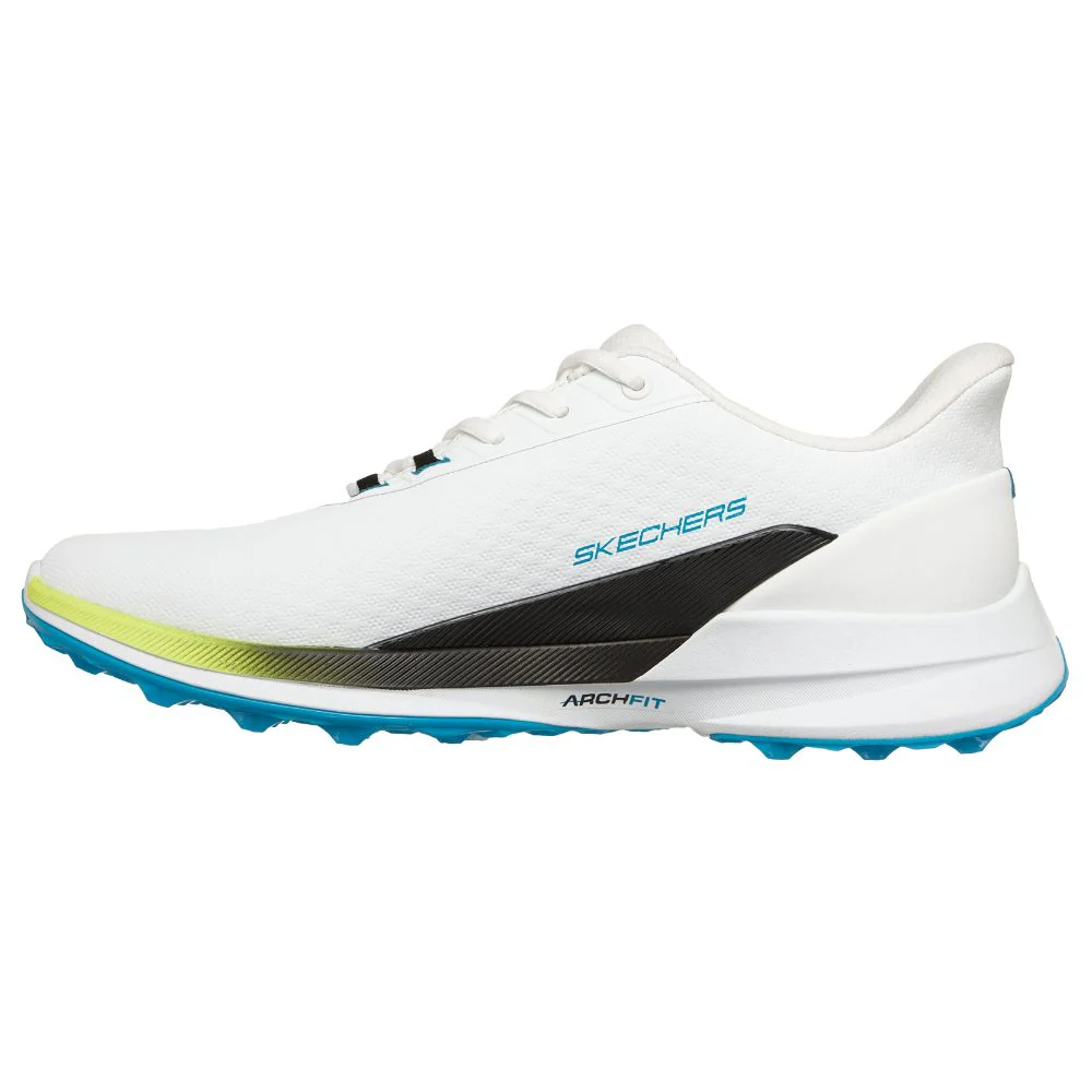 Skechers Pure Slip-In Spikeless Golf Shoes 2026 - 214147 - White / Black / Mint - Image 4