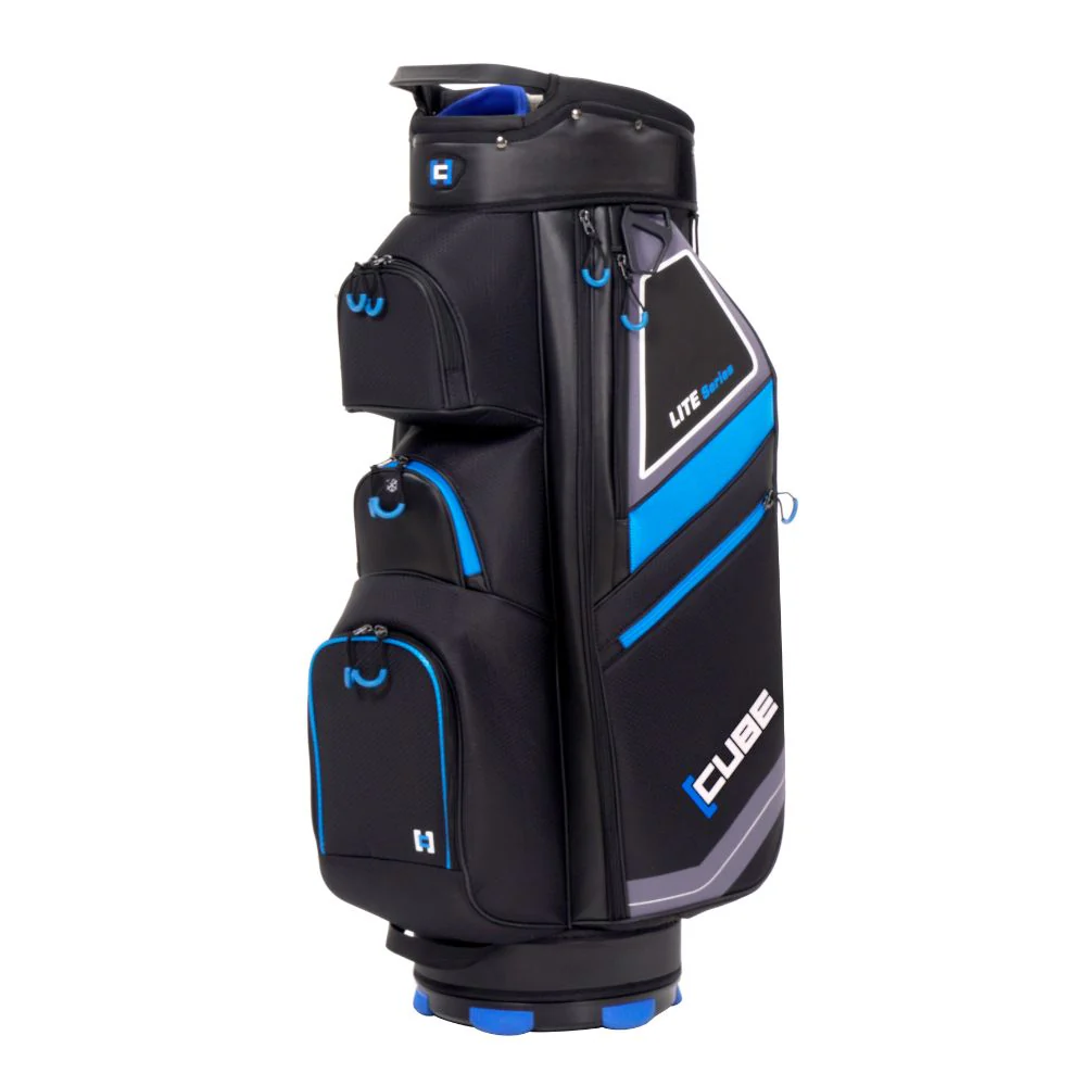 Cube Golf 14 Way Deluxe Cart Bag - Black / Blue