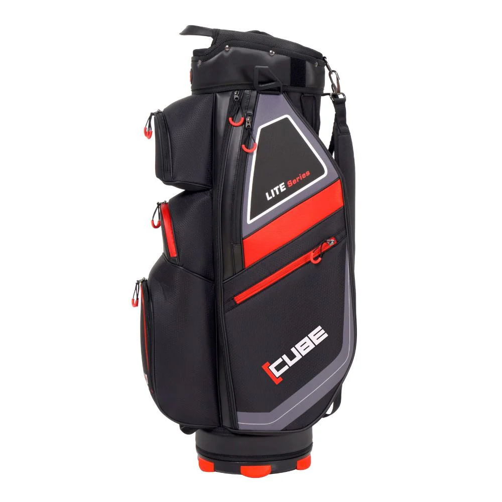 Cube Golf 14 Way Deluxe Cart Bag - Black / Red - Image 2