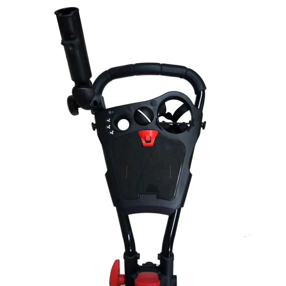Skymax Qwik Fold 3.0 3 Wheel Golf Trolley - Charcoal / Red + Free Gift - Image 3
