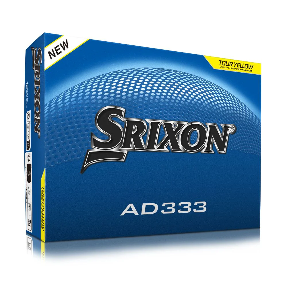 Srixon AD333 12 Golf Balls 2026 - Yellow