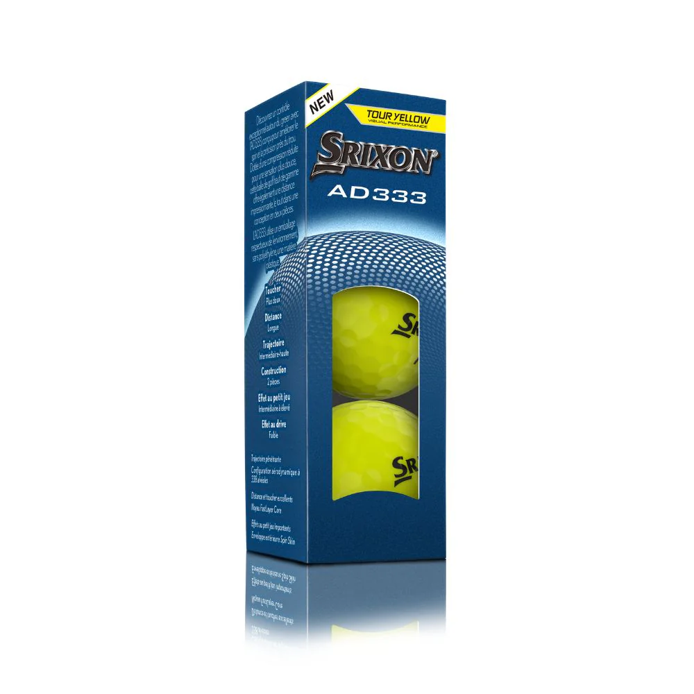 Srixon AD333 12 Golf Balls 2026 - Yellow - Image 2