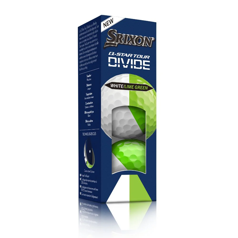 Srixon Q Star Tour 6 Divide Golf Balls 2026 - White / Lime - Image 2