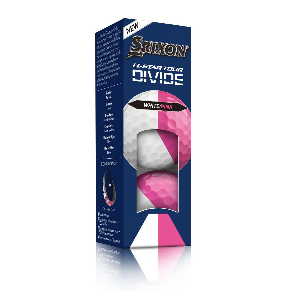 Srixon Q Star Tour 6 Divide Golf Balls 2026 - White / Pink - Image 2