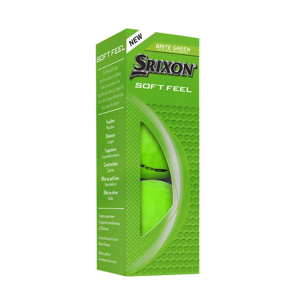 Srixon Soft Feel Brite Golf Balls - Green - Image 3