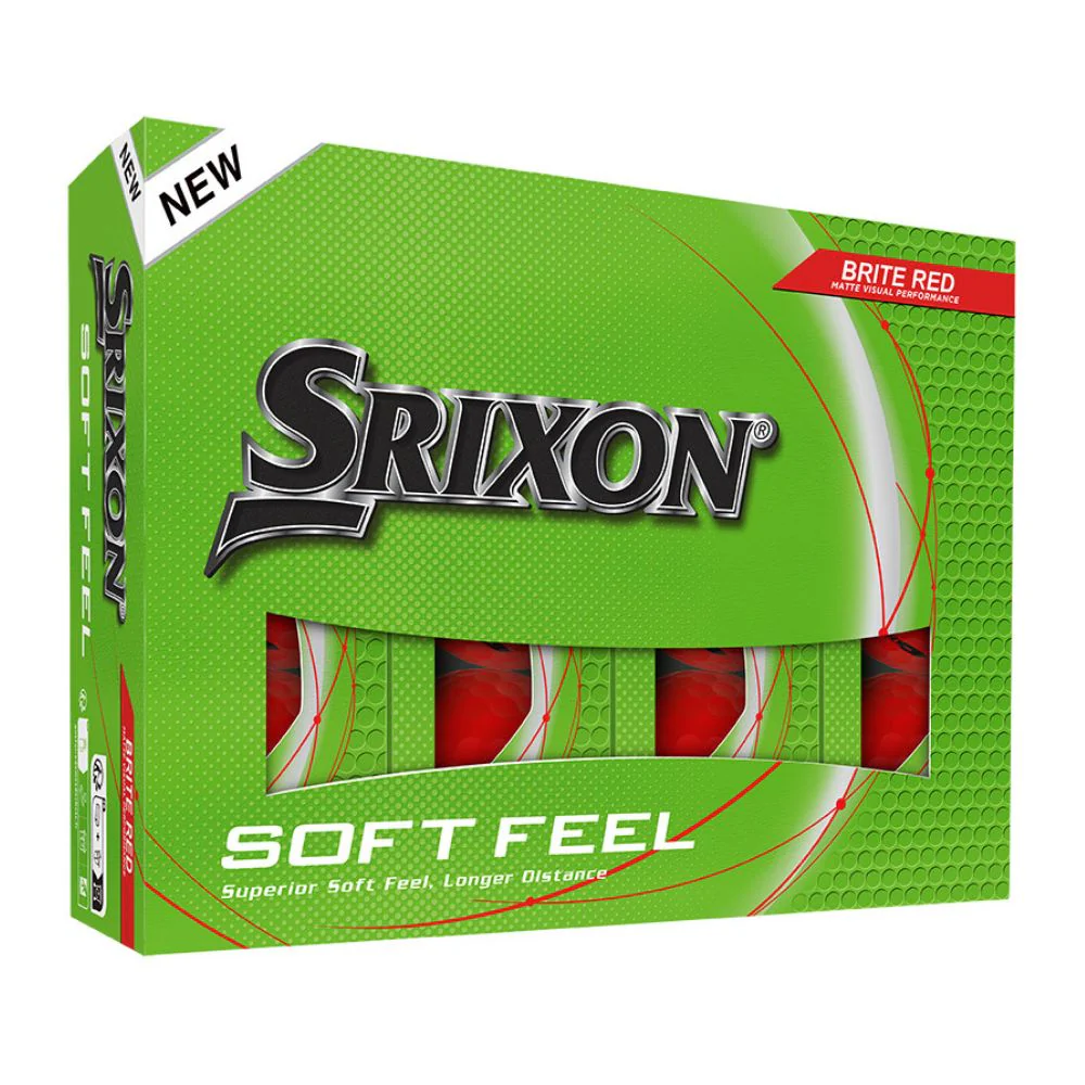 Srixon Soft Feel Brite Golf Balls - Red