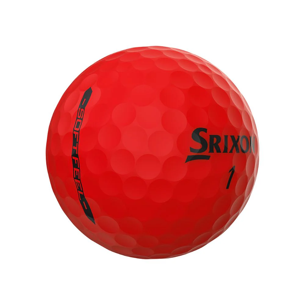 Srixon Soft Feel Brite Golf Balls - Red - Image 3