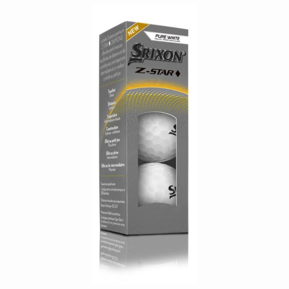 Srixon Z-Star Diamond Gen 3 Golf Balls - White - Image 2