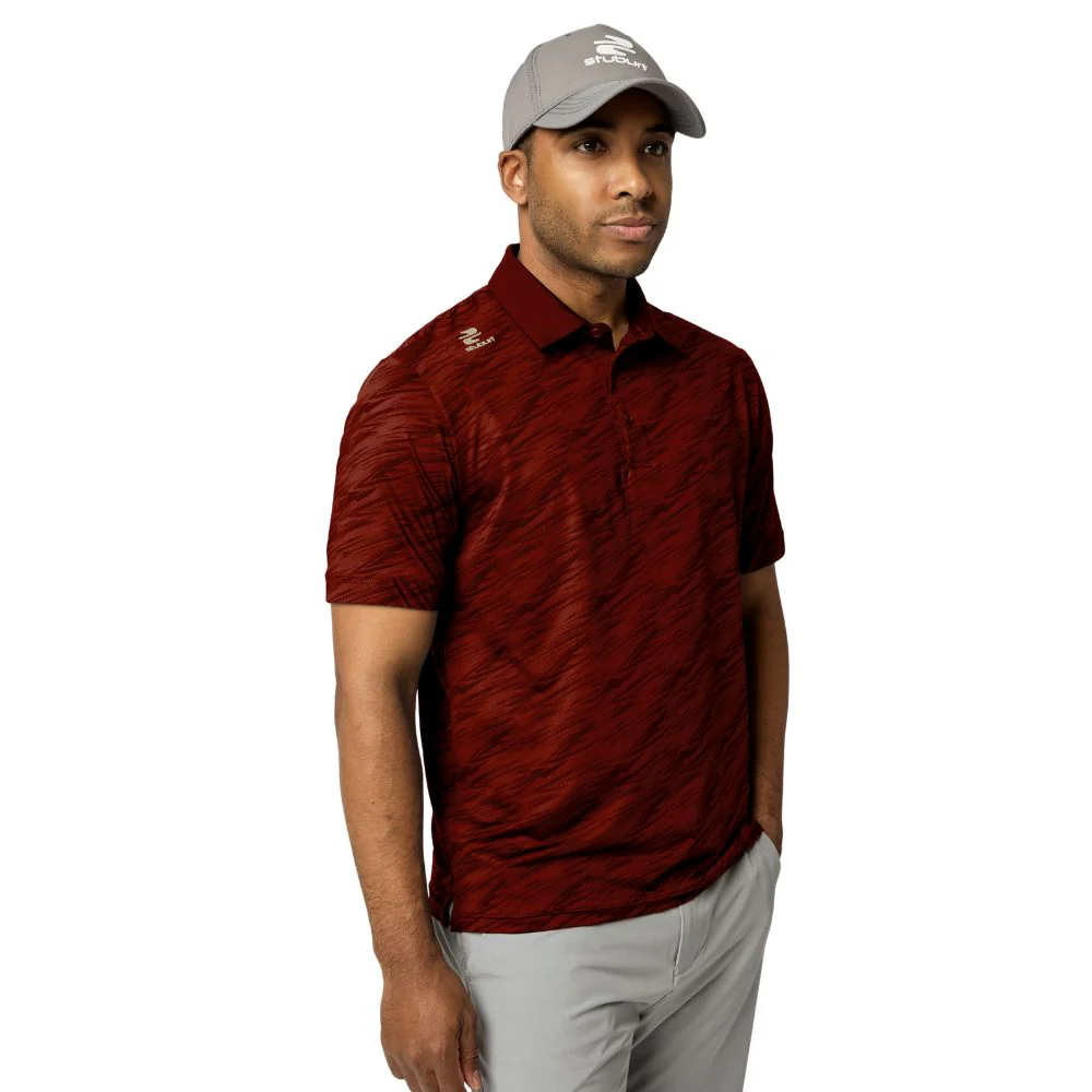 Stuburt Alicante Men's Golf Polo Shirt 2026 - Real Red - Image 4