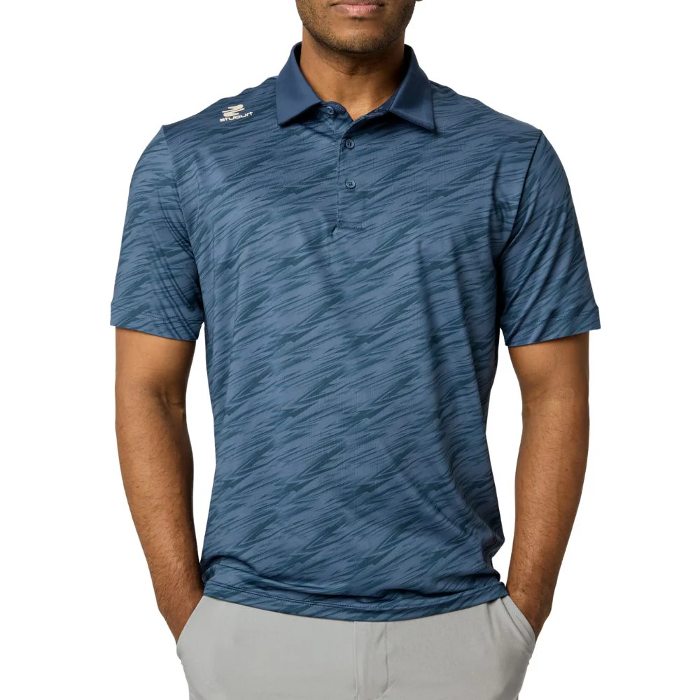 Stuburt Alicante Men's Golf Polo Shirt 2026 - Steel Blue - Image 2