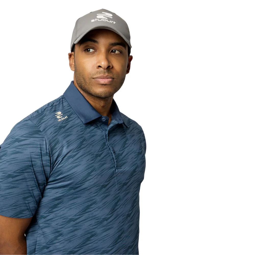 Stuburt Alicante Men's Golf Polo Shirt 2026 - Steel Blue - Image 5