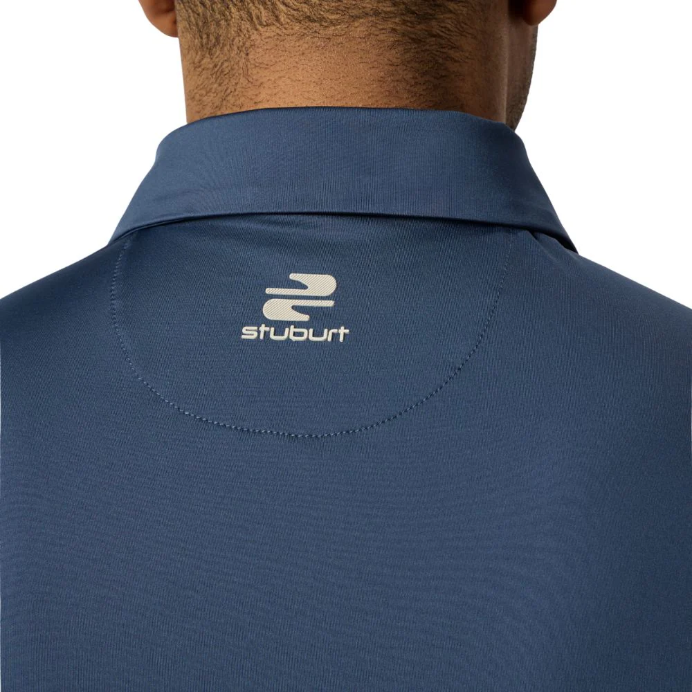 Stuburt Urban Performance Men's Golf Polo Shirt 2026 - Steel Blue - Image 4