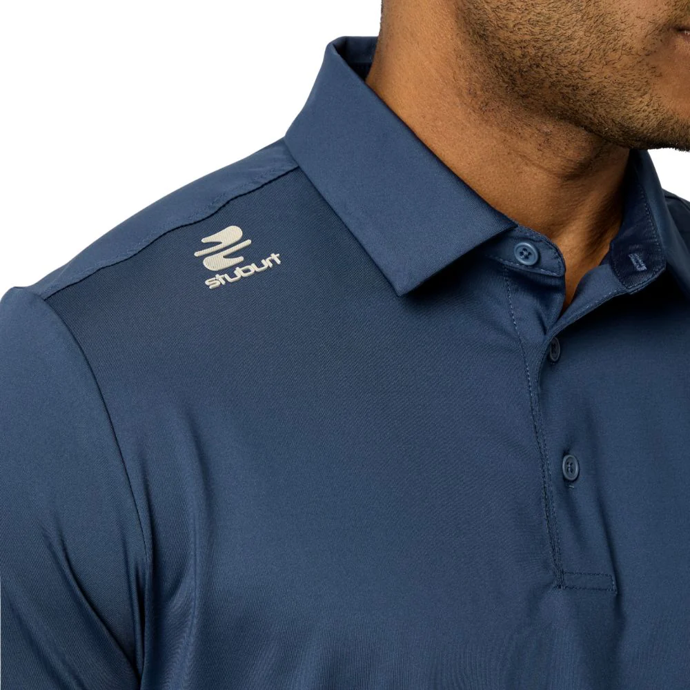 Stuburt Urban Performance Men's Golf Polo Shirt 2026 - Steel Blue - Image 5