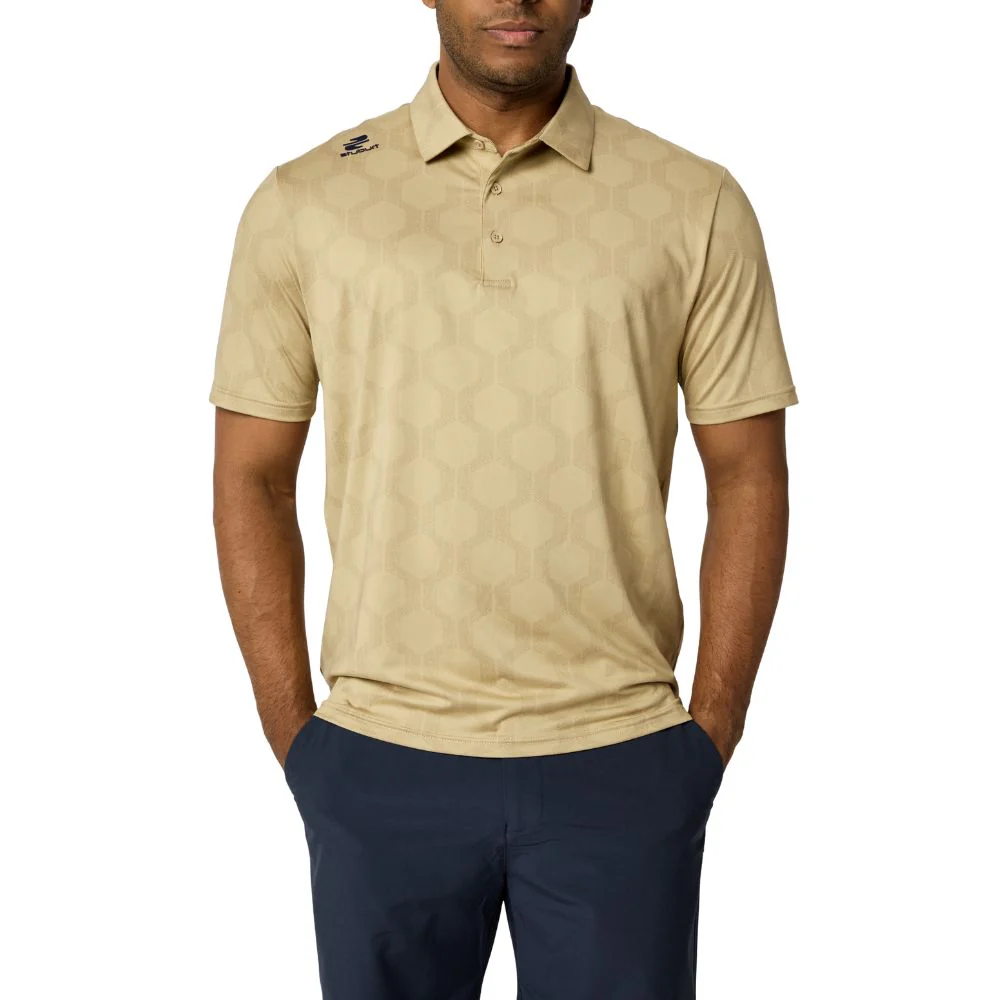 Stuburt Vibe Men's Golf Polo Shirt 2026 - Sand - Image 2