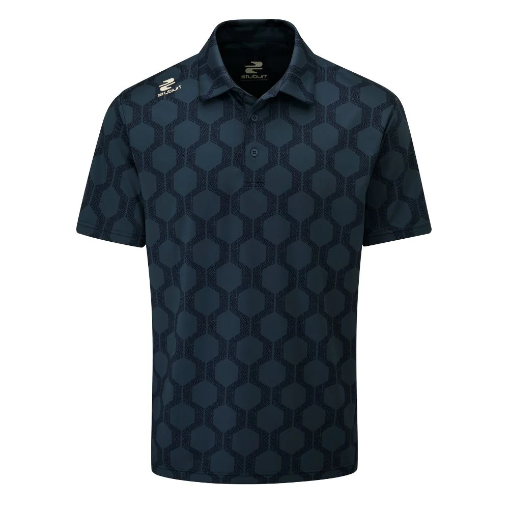 Stuburt Vibe Men's Golf Polo Shirt 2026 - Steel Blue