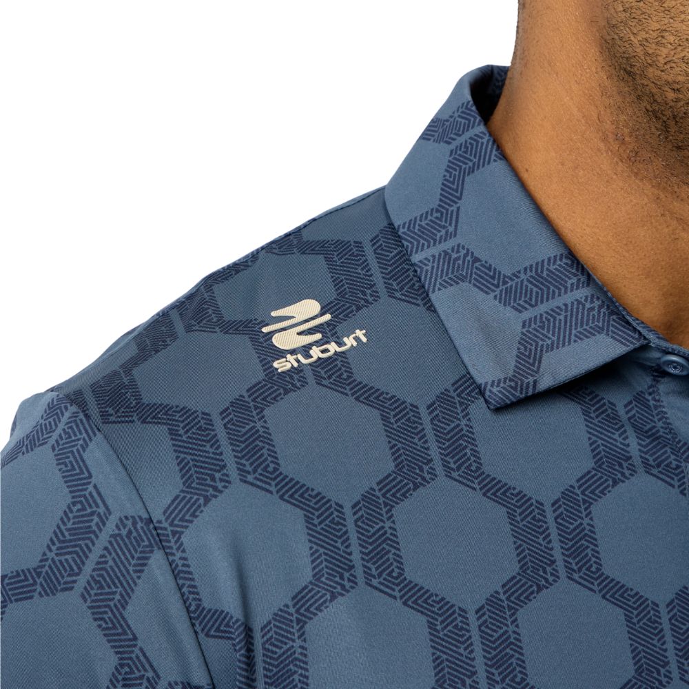 Stuburt Vibe Men's Golf Polo Shirt 2026 - Steel Blue - Image 5
