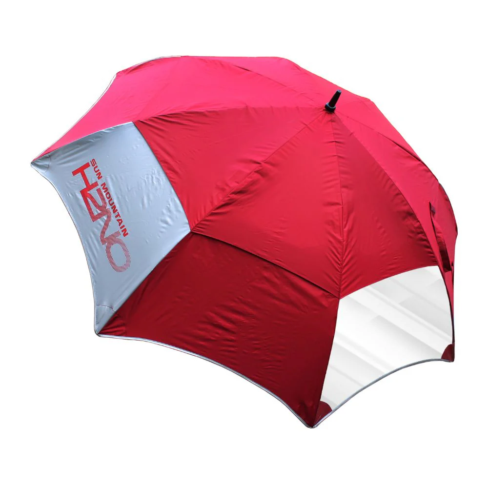 Sun Mountain H2NO Vision Double Canopy Umbrella - Burgundy