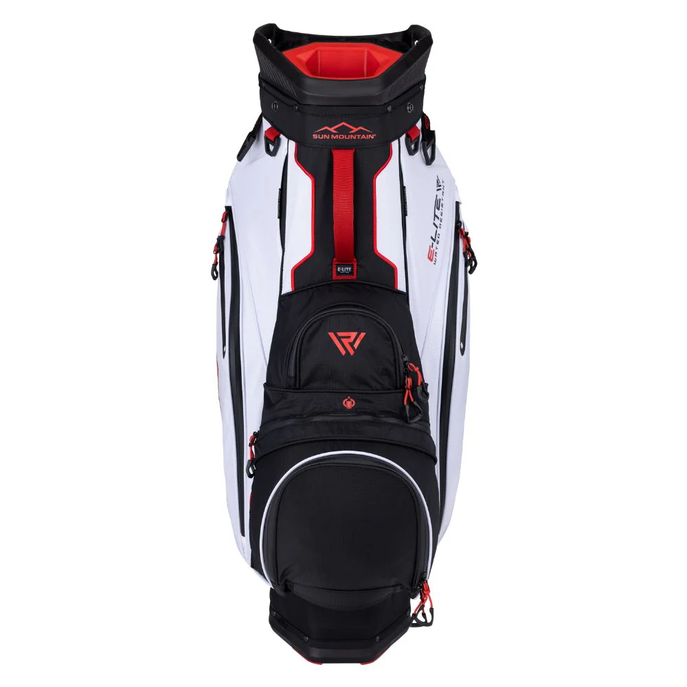 Sun Mountain E-LITE 14-Way Cart Bag - Black / White / Red - Image 2