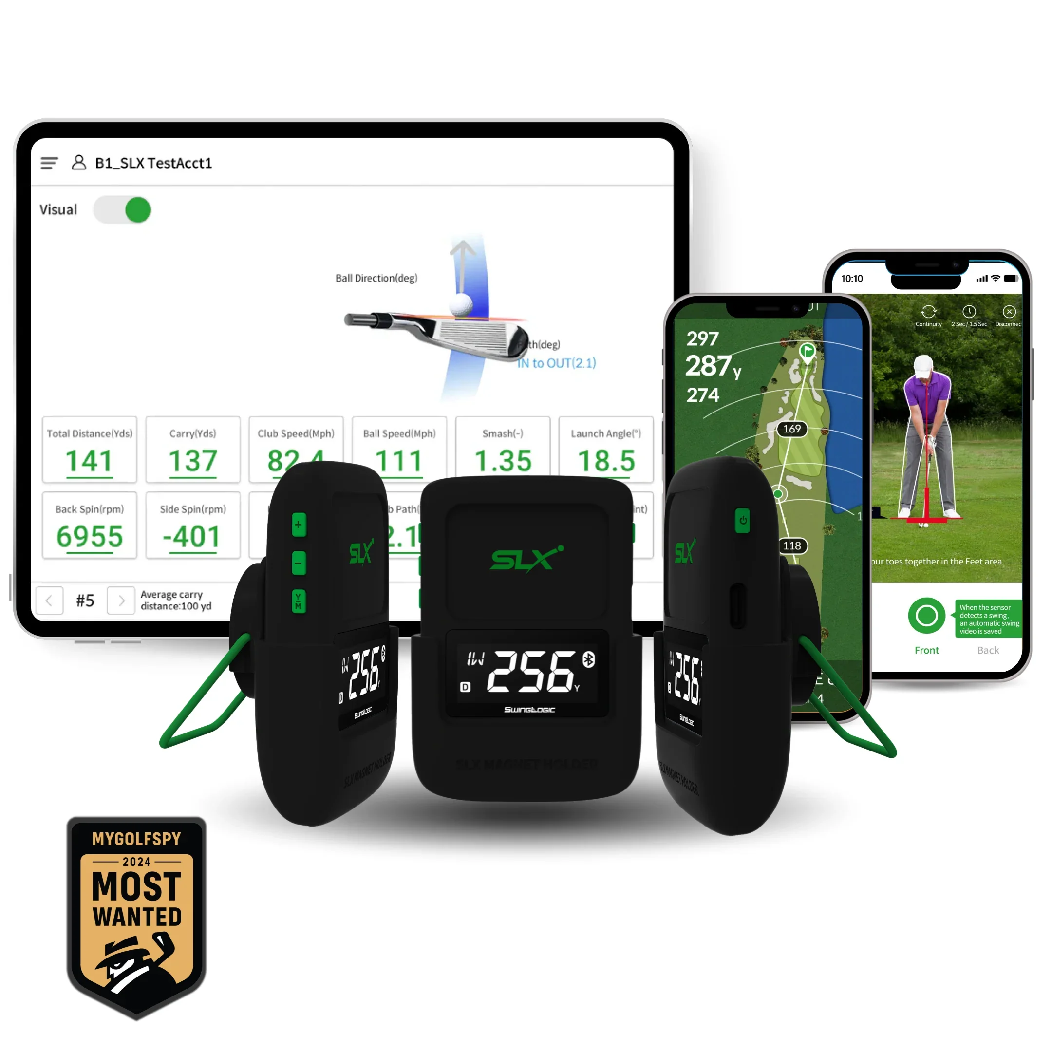 SwingLogic SLX Hybrid Mini Launch Monitor and Golf GPS - Image 4