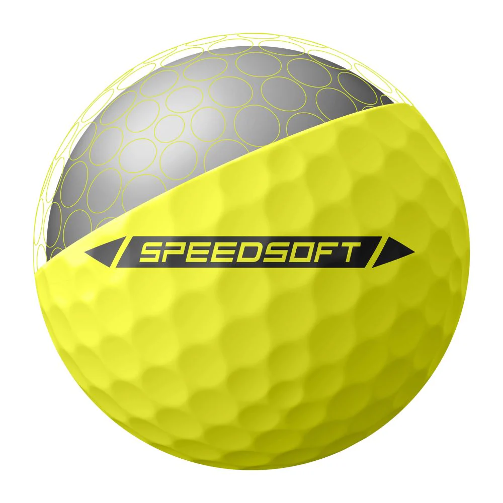 TaylorMade SpeedSoft Golf Balls - Yellow - Image 7