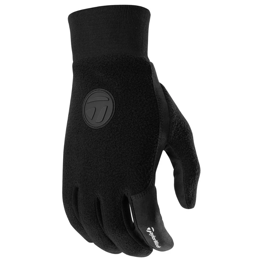 TaylorMade Cold Weather Thermal Winter Golf Glove Pairs - Black - Image 2