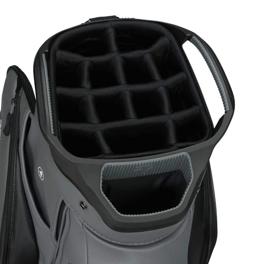 TaylorMade Deluxe Golf Cart Bag 2026 - Black / Grey - Image 4