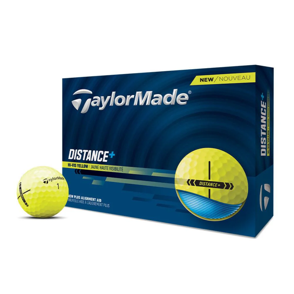 TaylorMade Distance+ Golf Balls - Yellow