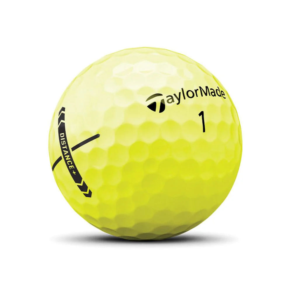 TaylorMade Distance+ Golf Balls - Yellow - Image 2