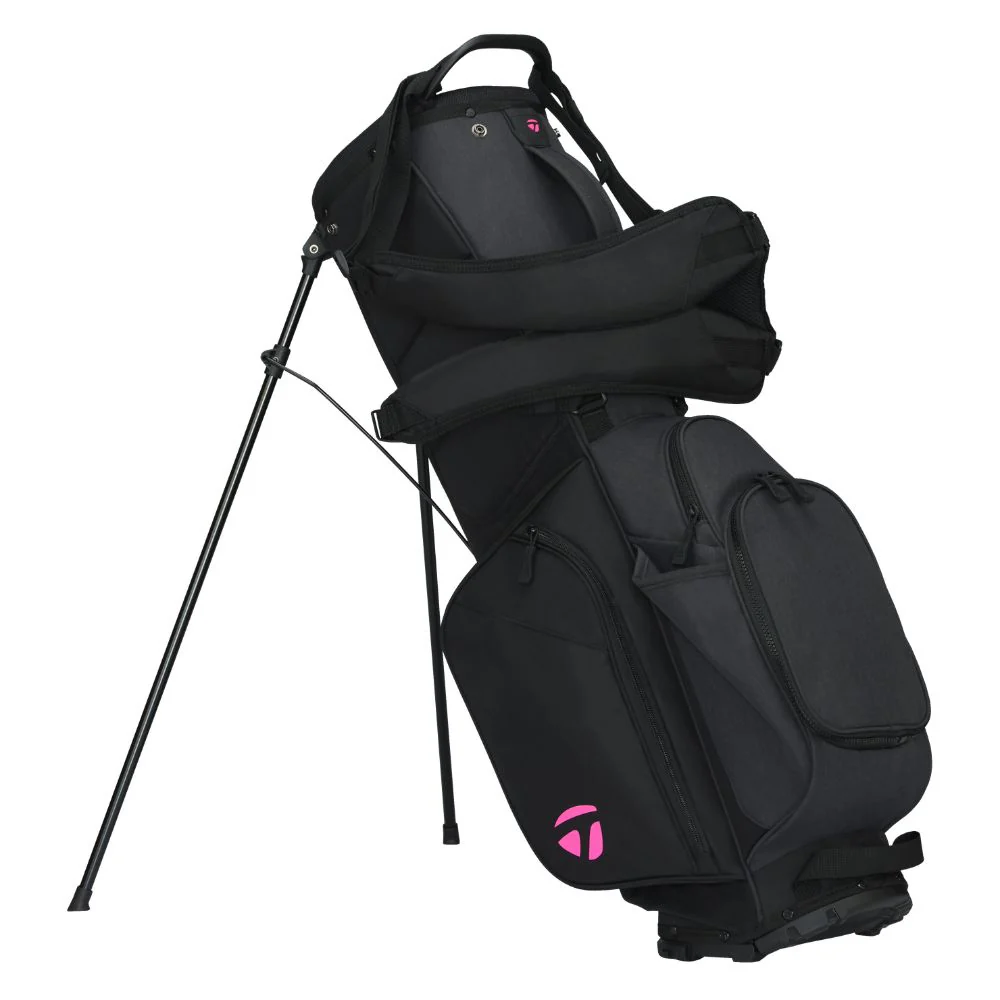 TaylorMade FlexTech Golf Stand Bag 2026 - Black / Neon Pink - Image 2