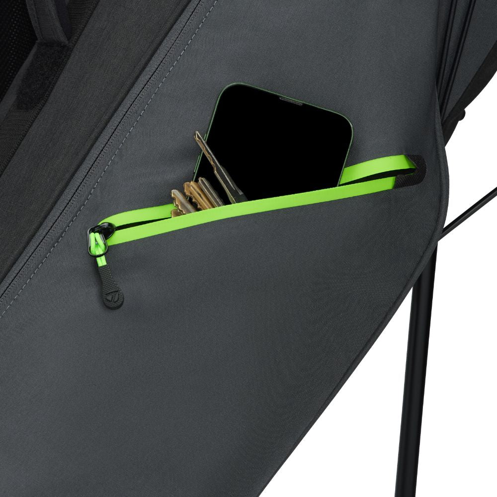 TaylorMade FlexTech Carry Golf Stand Bag 2026 - Grey / Black / Neon Green - Image 3