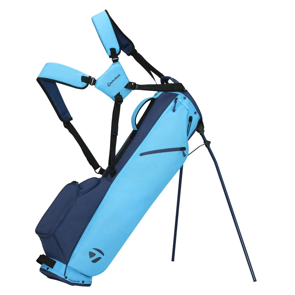 TaylorMade FlexTech Carry Golf Stand Bag 2026 - Navy / Cyan
