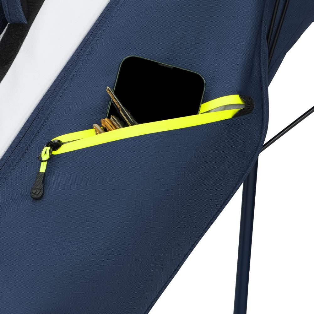 TaylorMade FlexTech Carry Golf Stand Bag 2026 - Navy / White / Neon Lime - Image 3