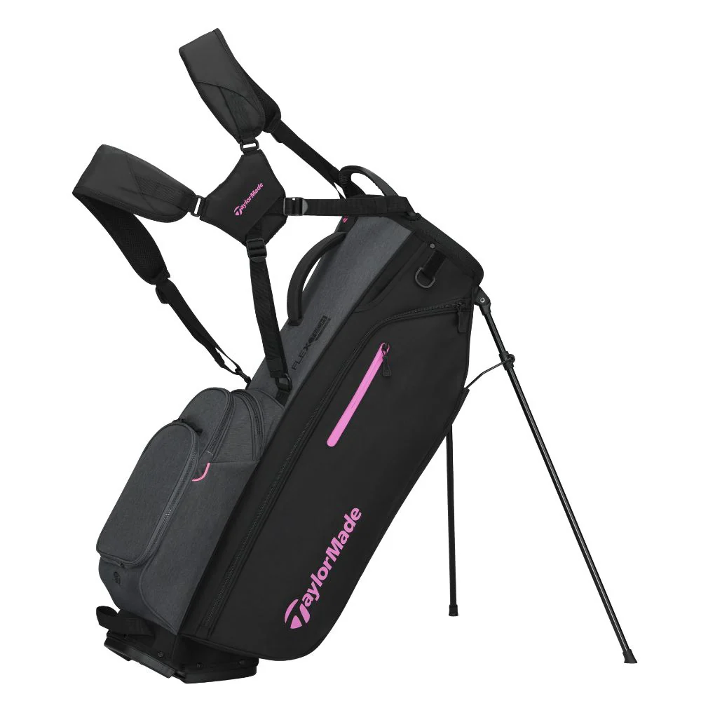 TaylorMade FlexTech Crossover Golf Stand BAG 2026 - Grey / Black / Neon Pink