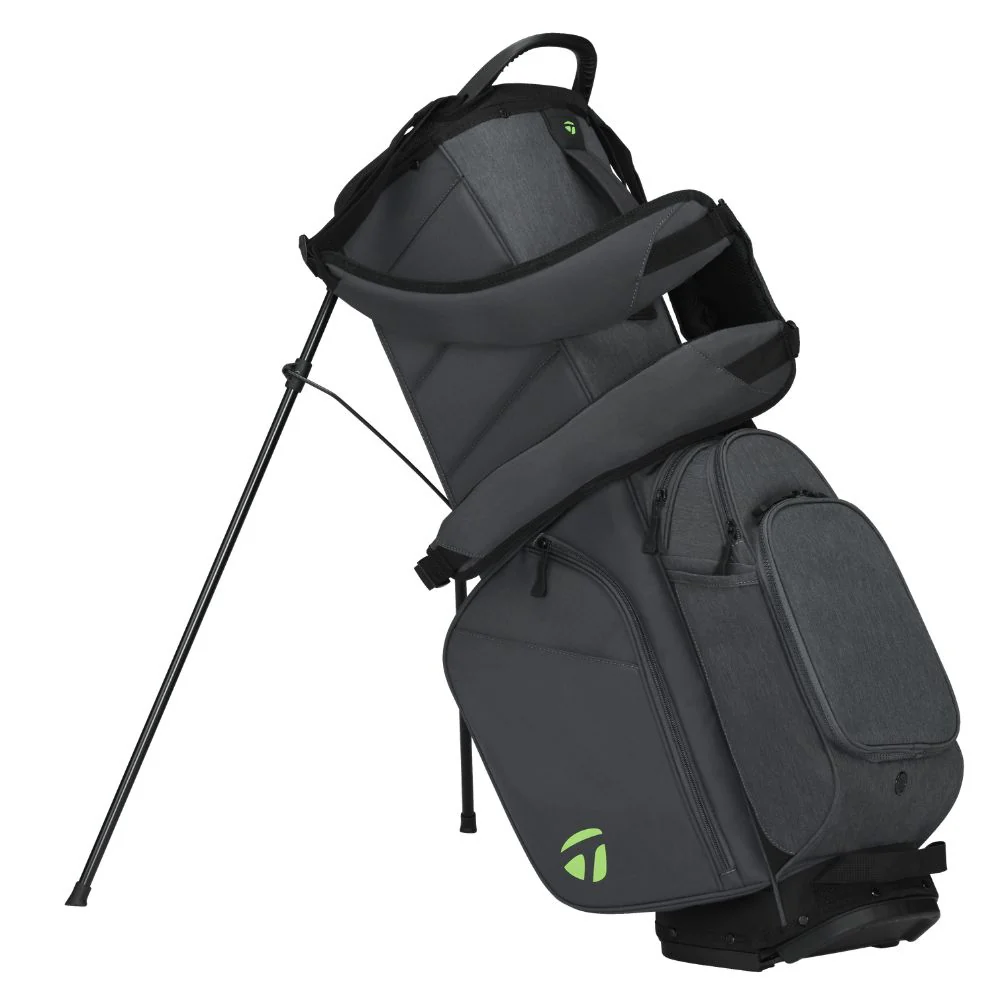 TaylorMade FlexTech Crossover Golf Stand Bag 2026 - Grey / Neon Green - Image 2