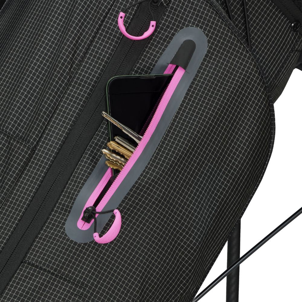 TaylorMade FlexTech SuperLite Golf Stand Bag 2026 - Black / Neon Pink - Image 3