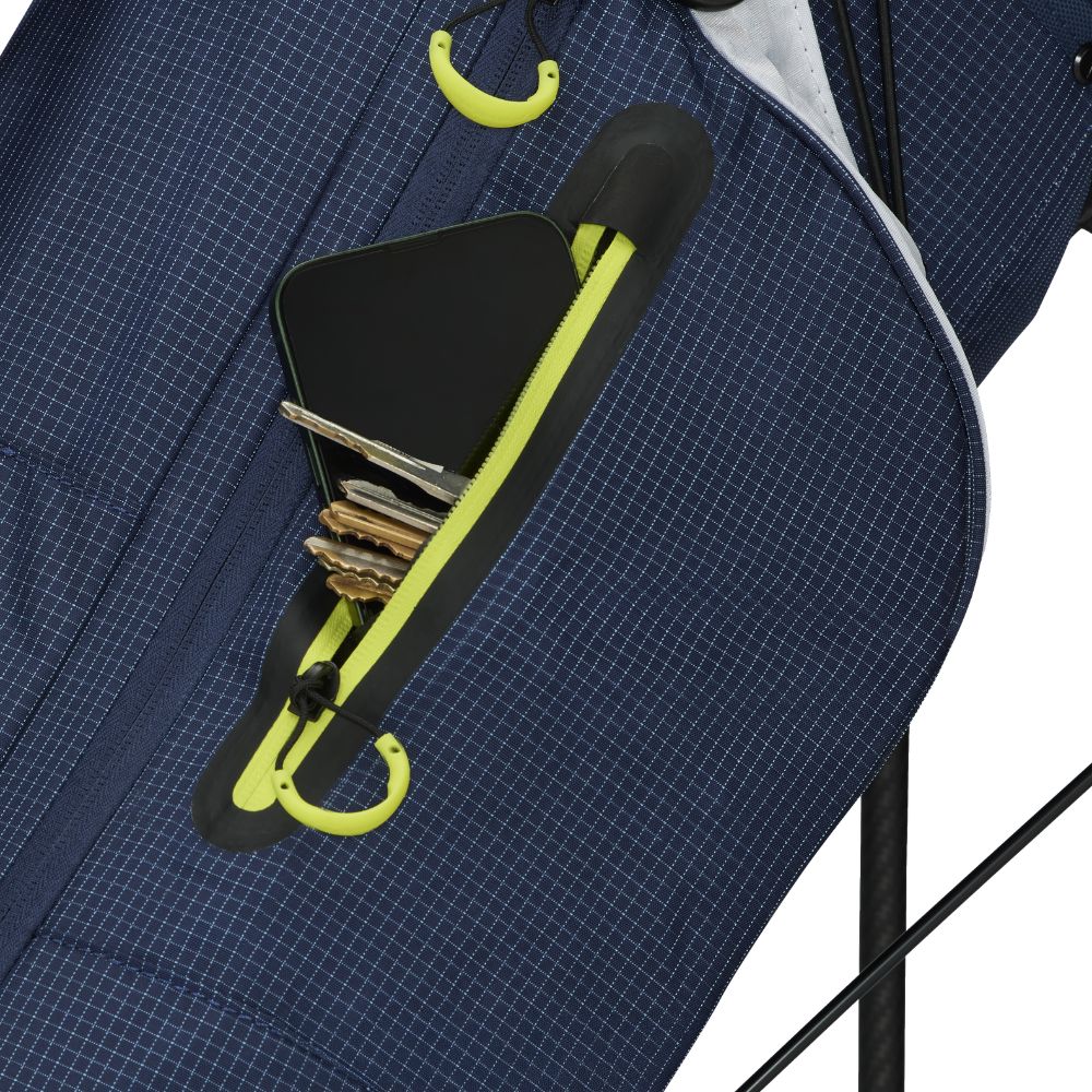 TaylorMade FlexTech SuperLite Golf Stand Bag 2026 - Navy / White / Neon Lime - Image 3