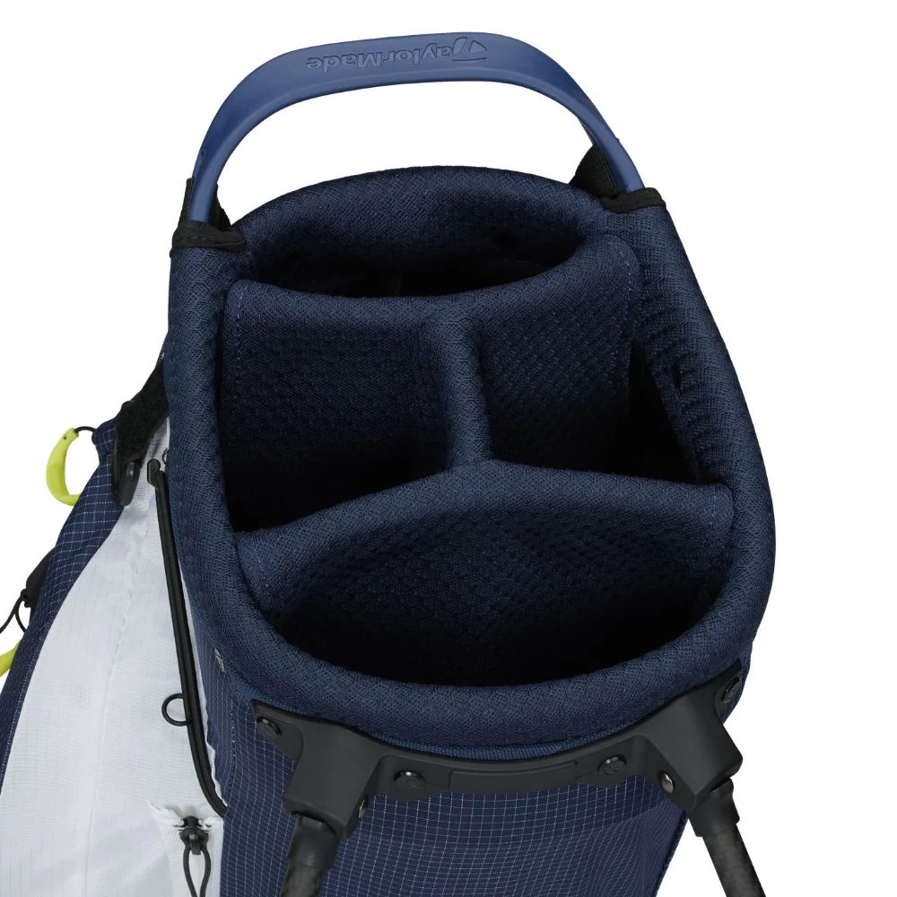 TaylorMade FlexTech SuperLite Golf Stand Bag 2026 - Navy / White / Neon Lime - Image 4