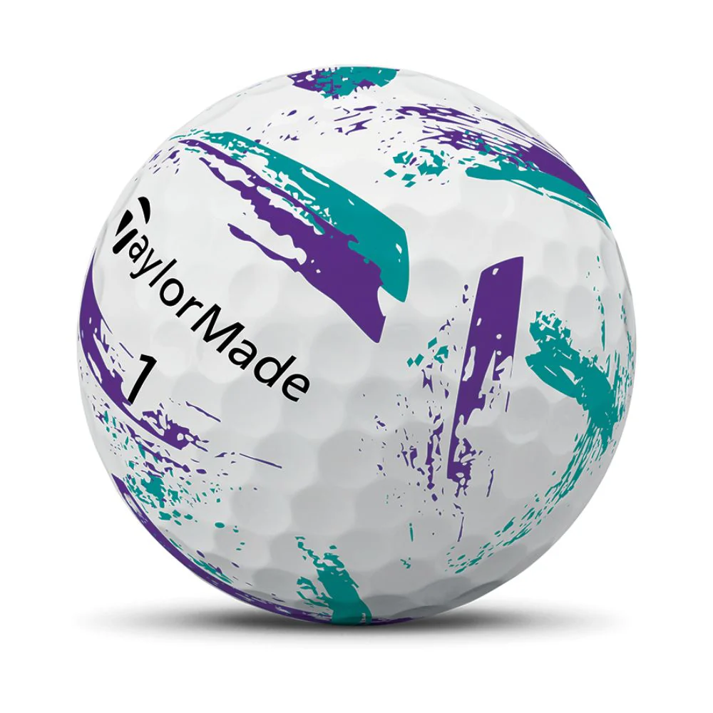 TaylorMade SpeedSoft Ink Golf Balls 2026 - Ink Purple / Teal - Image 5