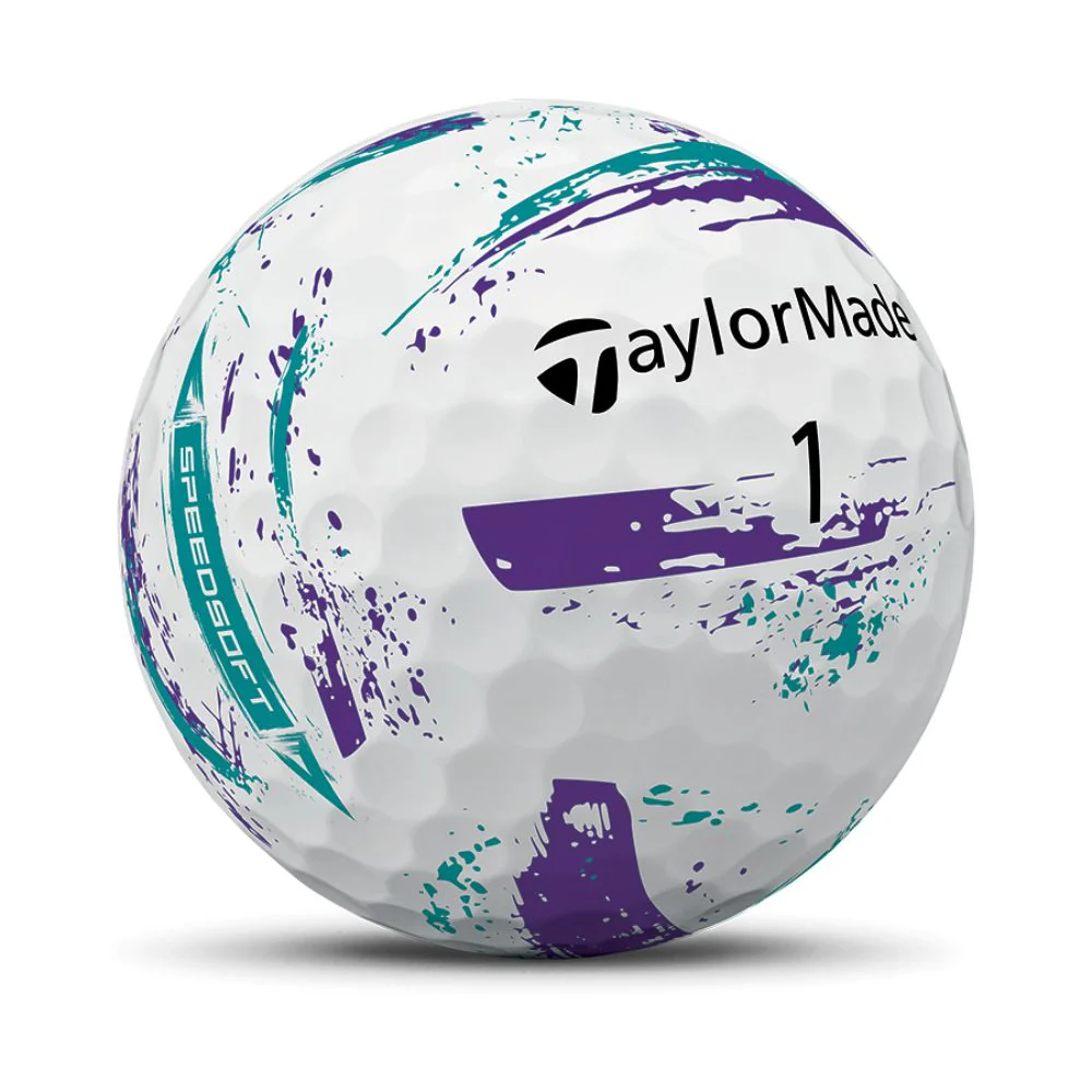 TaylorMade SpeedSoft Ink Golf Balls 2026 - Ink Purple / Teal - Image 6